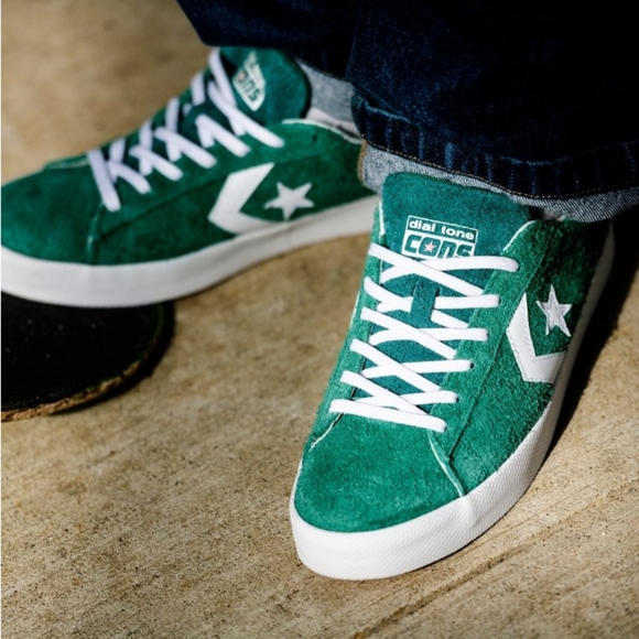 Converse X Dial Tone Vulc Pro Leather. Size 11 Men U.S. Vintage Jade Green. - Picture 4 of 12